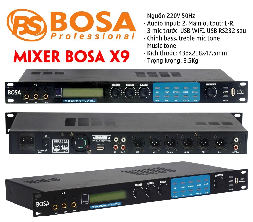 Vang số bosa X9